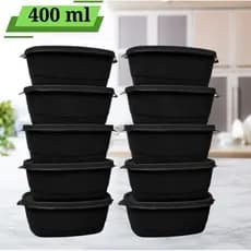 Potes Hermético Kit 10 Depósito De Alimentos Vasilhas 400ML cada
