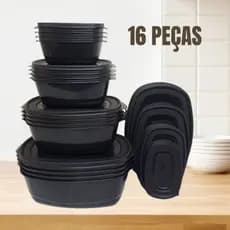Kit Potes Herméticos Para Cozinha 16 pote Organizadores Herméticos Para Alimentos