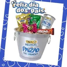Cesta Balde de Gelo Dia Dos Pais Presente Personalizado Pai