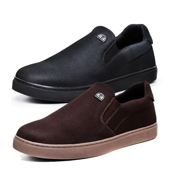 Kit 2 Tênis Masculino Slip On Sapatênis Casual Polo Fran- Bali