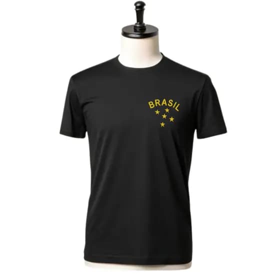 Camiseta Masculina Estiloso Copa Brasil Estampado Confortável Streetwear