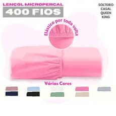 Lençol Micropercal  - AVULSO - 400 Fios Liso Hypercal  - Solteiro Casal Queen e King