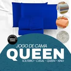 Kit Lençol Cama Box 3 Peças Liso - Solteiro / Casal / Queen / King