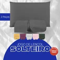 Jogo de Lençol Solteiro 2 Peças Microfibra Liso - Várias Cores