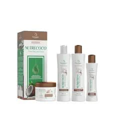 Kit Nutrecoco Com Óleo De Coco 4 Itens Shampoo + Condicionados + Máscara Capilar + Creme Para Pentear Para Todos os Tipos de Cabelo