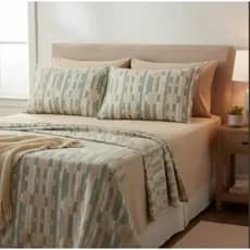 Kit Jogo De Lençol Queen Size Estampados 400 Fios 4 Peças Toque Macio Jogo de Cama/ Kit Roupa de Cama Queen Promoção