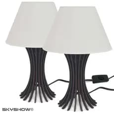 Par de Abajures ELOA luminaria de mesa sala quarto - Abajur delicad