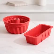 Kit 2 Assadeiras Formas de Silicone Boleira Bolo Pães Air Fryer Forno Cozinha Confeitaria Padaria