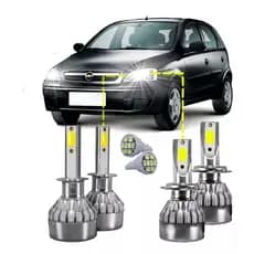 Kit Super Led Chevrolet Corsa 2003/2012 20000 Lúmens 6000k (H7 H1 T10)