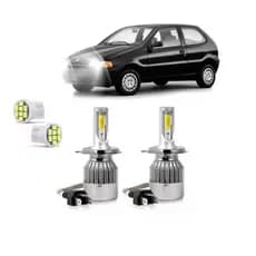 Kit Lampada Super Led H4 Palio 96 97 98 99 Farol Alto E Baixo