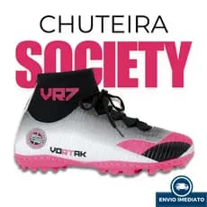 Chuteira Bota Botinha Society Grama Sintética 34 ao 43 Campo Lançamento - Envio Imediato Promoção