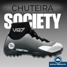 Chuteira Lançamento Futebol Masculino Feminino Novo Resistente Society