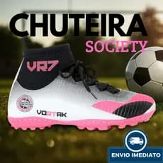 Chuteira Society Masculino Feminino Futebol Lançamento Novo Resistente