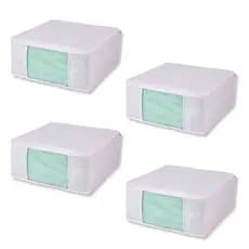Kit 4 Sacos Organizadores Edredom Capa Protetora P 45x45x20 Anti Mofo - Casa e Ordem