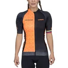 Camiseta Feminina Ciclismo Supreme Cartagena Laranja Woom