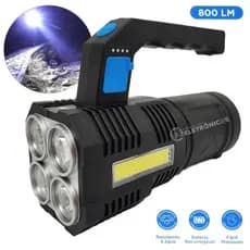 Lanterna LED Recarregavel Potente de Longo Alcance Sitio Fazenda Emergencia