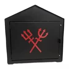 Tronqueira Casinha para Exu e Pomba Gira 45x45x23 C/ Tridente