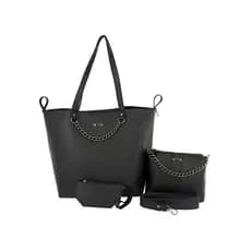 Kit 3 Peças Bolsa Grande Transversal e Necessaire Retta
