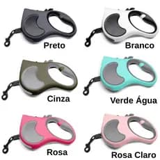 Coleira Retrátil Para Pet 5 Metros Com Lanterna Led Guia P/ Cães Gatos Cahorros até 35 Kg