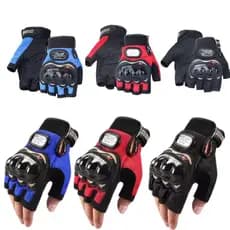 Luva Esportiva Meio Dedo Com Proteção de Palma Para Bike Moto Motoqueiro Motocross Trilha Aventura Conforto e Ajuste