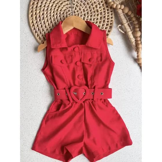 Macacão/macaquinho Alfaiataria Marrant Infantil Menina 4 ao 12 / Moda Blogueirinha / Macaquinho Infantil