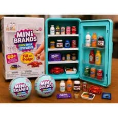 Mini Geladeirinha com 2 Bolas Surpresas Brinquedo Miniatura