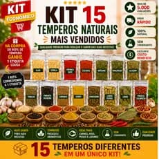 KIT 15 Temperos e Especiarias Premium á Escolher