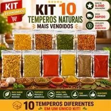 KIT 10 Temperos e Especiarias Premium á Escolher