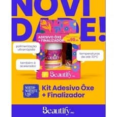 KIT FINALIZADOR  50ML + COLA ADESIVA OXE 3G BEAUTIFY - ENVIO IMEDIATO
