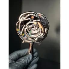 Espelho De Mão Princesa Rosas Flor 15cm