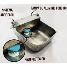 Bebedouro Automático 5,5 litros em Alumínio de alta resistente para animais.