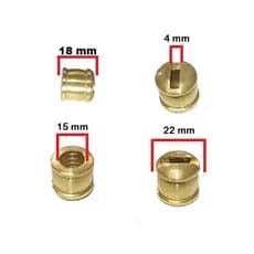 5 Peças Botão Côncavo 22 Mm Cutelaria Faca Guarda Pomo Latão rasgo 4 mm