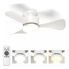 Ventilador De Teto Com Luz E Controle Remoto Branco Bivolt Generico