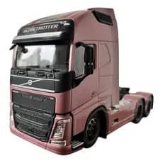 Miniatura Volvo Fh 500 Trucado 1:32 Welly Globetrotters Rosa