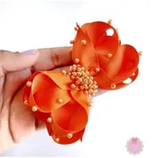 Laço de cabelo infantil laço com pérolas acessório para cabelo infantil