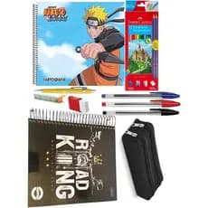 Caderno 20 Matérias Tilibra + Caderno Desenho Universitário + Bolsinha Escolar c/Kit