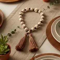 Colar Decorativo de Madeira 75cm para Mesa Sala Aparador