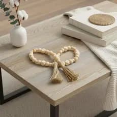 Colar Decorativo Minimalista em Madeira Natural para Ambientes Modernos