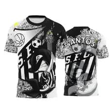 Camiseta Santista Quebrada Camisa Peixão Peixe