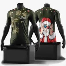 CAMISA CAMISETA PEITA PAPAI NOEL NATAL FESTAS