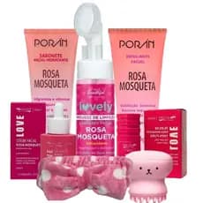 Kit skincare completo rosa mosqueta rotina de cuidados