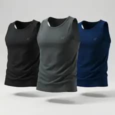 Kit 3 Regata Dry Fit Masculina Lisa Academia Esporte Treino Parvori