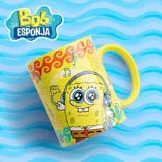 Caneca Bob Esponja Personalizada Xícara 325ML Porcelana Super Branca Cerâmica Patrick