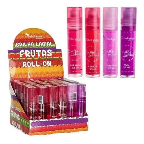 Brilho Labial Roll-On Frutas Bella Femme