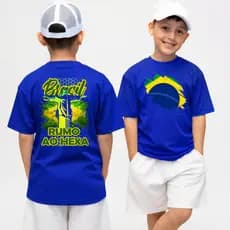 Camiseta Brasil Rumo Ao Hexa Copa 2026 Camisa 100% Algodão Fio 30.1