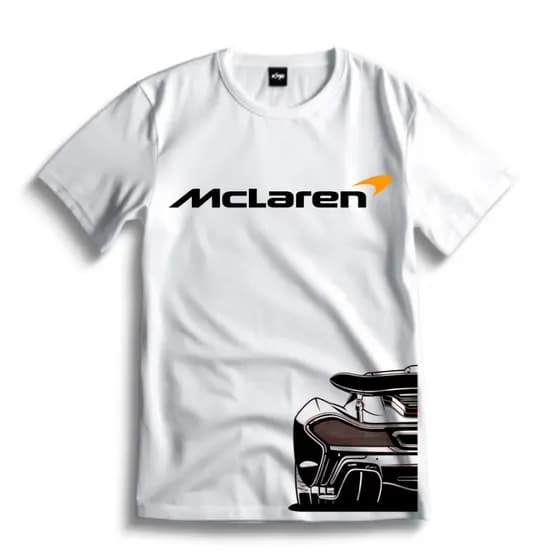 Camiseta Infantil Mclaren Camisa Carros Esportivos F1 Camisa 100% Algodão