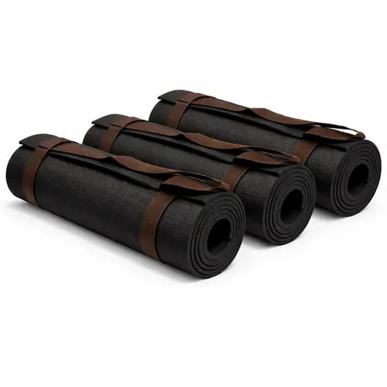 Kit 3 Tapete de Yoga Preto c/ Alça 5mm EVAMAX 170x60cm