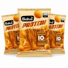 Kit 3 Snack Queijo 10g Proteína s/ Glúten BELIVE 35g