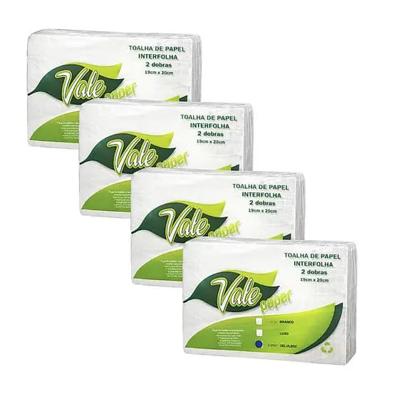 Papel Toalha até 4000 Fls Interfolha Branco 100% Virgem Vale