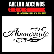 Adeviso Frase Abençoado (25,5cmx8,5cm)
